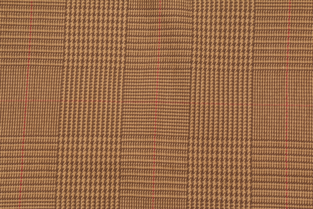 1.38 Yards Waverly Grantham Plaid Woven Upholstery Fabric in Chestnut