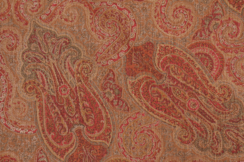 13 Yards Laura Ashley Ashford Printed Linen Drapery Fabric in Antique