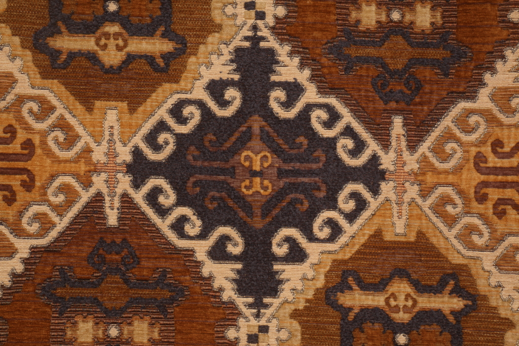 6.5 Yards Chenille Tapestry Upholstery Fabric in Gold