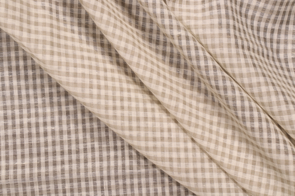 1.38 Yards Fonthill Stockholm Sheer Linen Drapery Fabric in Grey