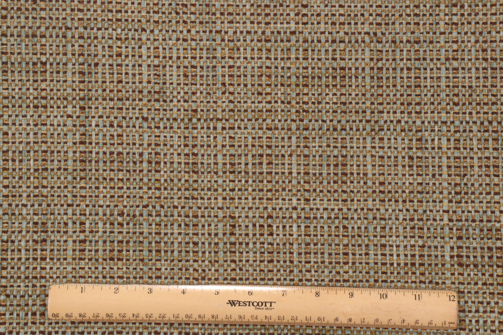 Tight Rope Woven Upholstery Fabric in Jewel Green