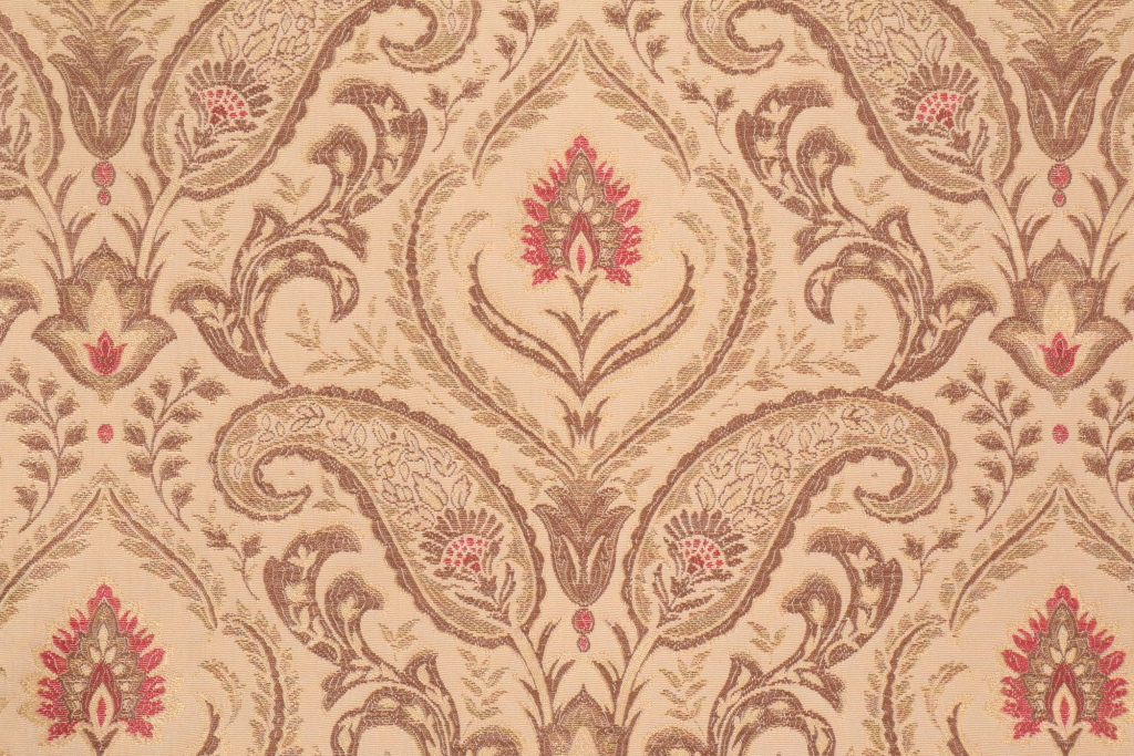 2 Yards Tapestry Upholstery Fabric in Gold