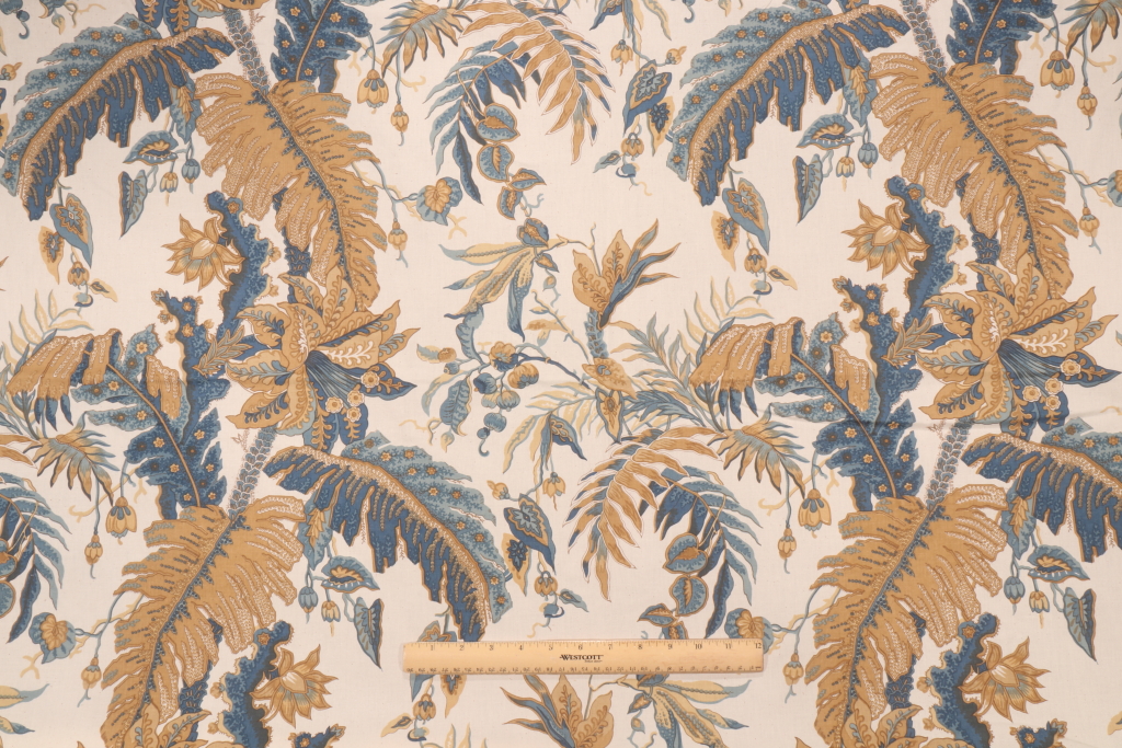 1.25 Yards Old World Weavers Lagos on Natural Cotton Printed Cotton