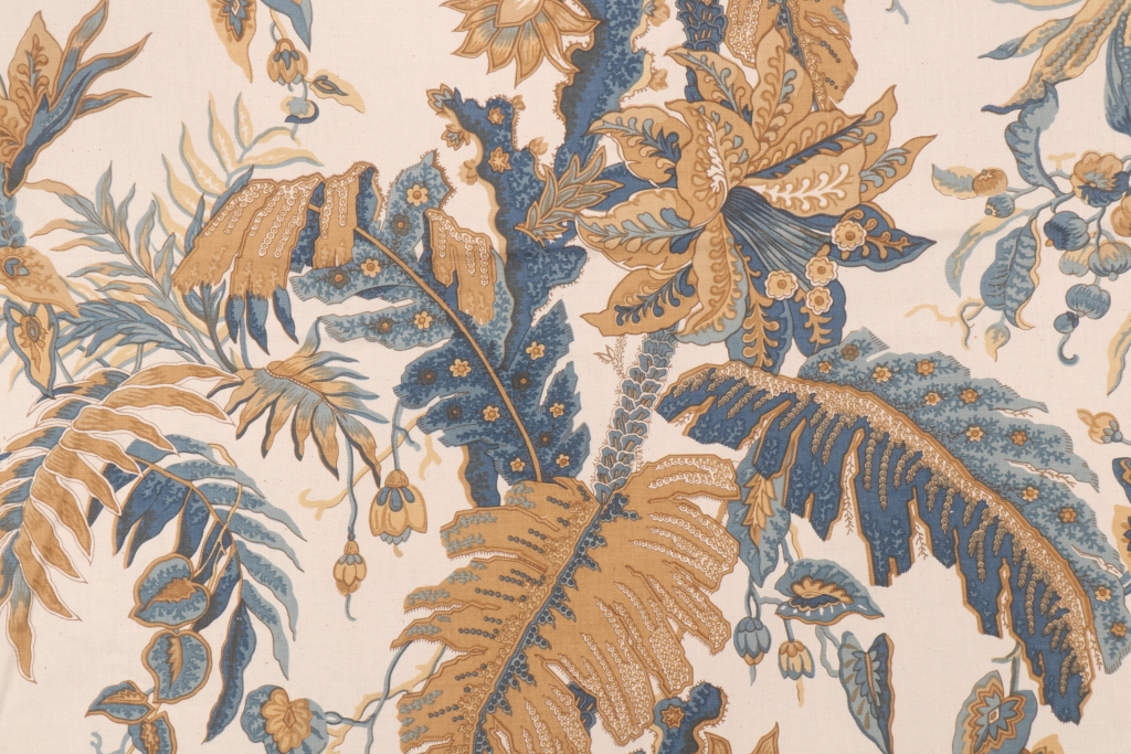 1.25 Yards Old World Weavers Lagos on Natural Cotton Printed Cotton