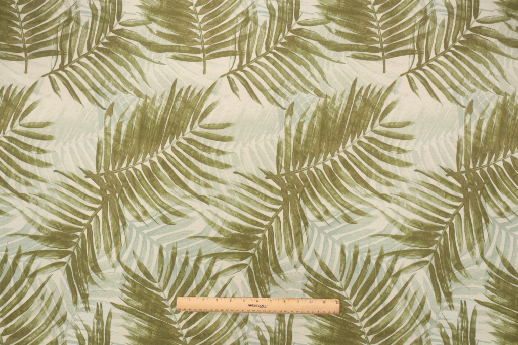 Tommy Bahama Escape Route Printed Polyester Outdoor Fabric in Seamist
