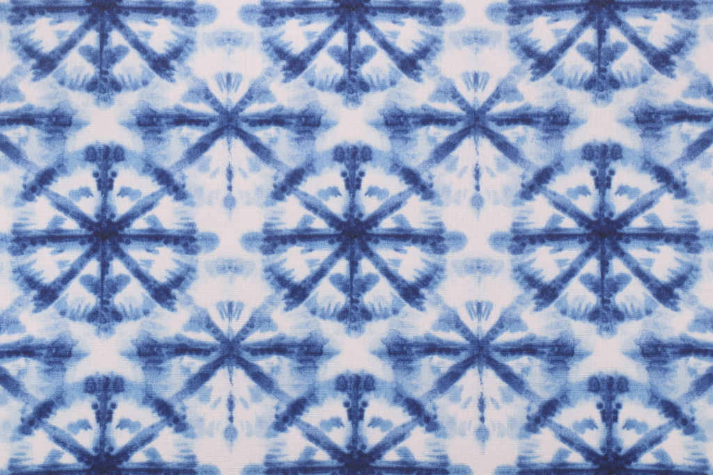 PK Lifestyles Tie Dye Orbs Printed Polyester Outdoor Fabric in Navy