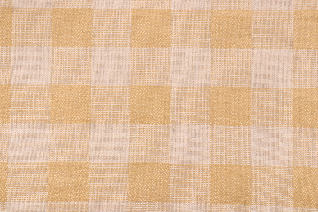 8.5 Yards Buffalo Check Woven Upholstery Fabric in Yellow