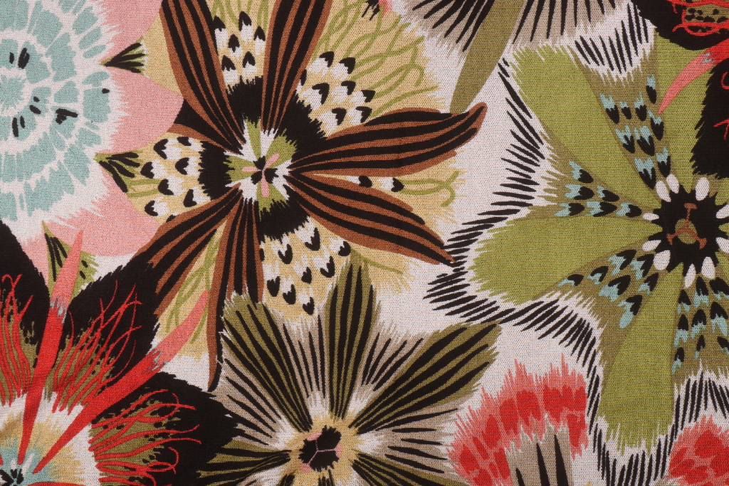 1 Yard Missoni Kata Tjuta Printed Sheer Drapery Fabric In Pink Multi