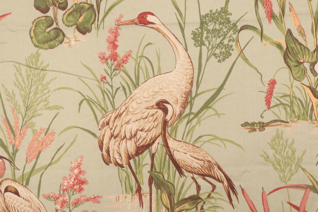 .75 Yards Thibaut Cumberland F96318 Printed Cotton Drapery Fabric in Teal