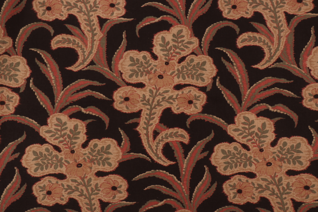 1.5 Yards Thibaut St James F96352 Printed Linen Blend Drapery Fabric in