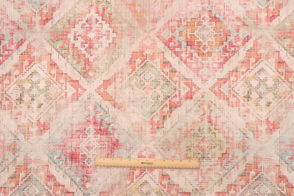 PK Lifestyles Omari Tapestry Printed Velour Decorator Fabric in Ginger