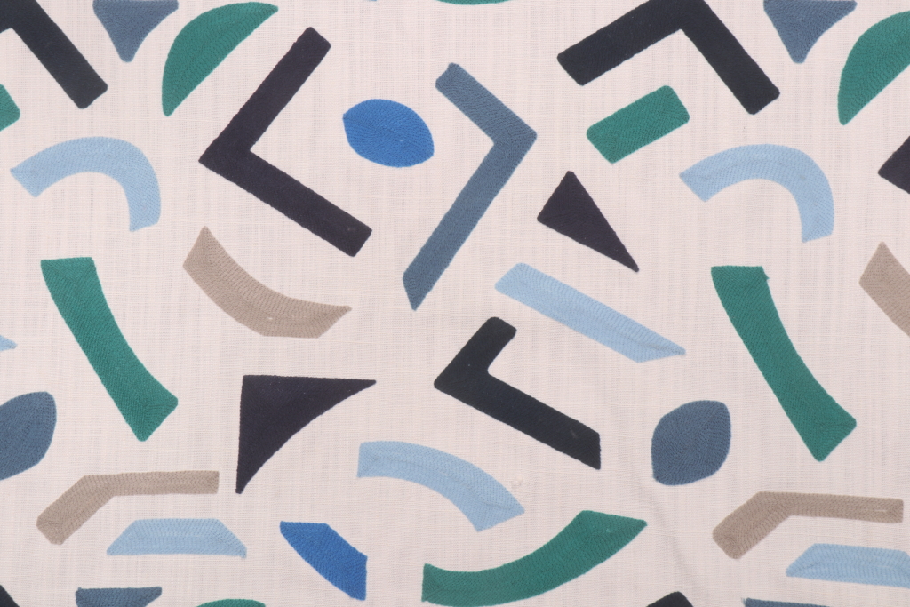 PK Lifestyles Oslo Embroidery Woven Embroidered Decorator Fabric in Horizon