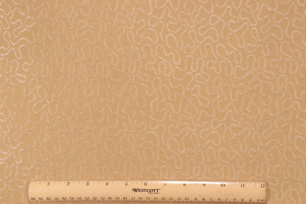 3.25 Yards Fabricut Glitz Damask Upholstery Fabric in Metallic Gold
