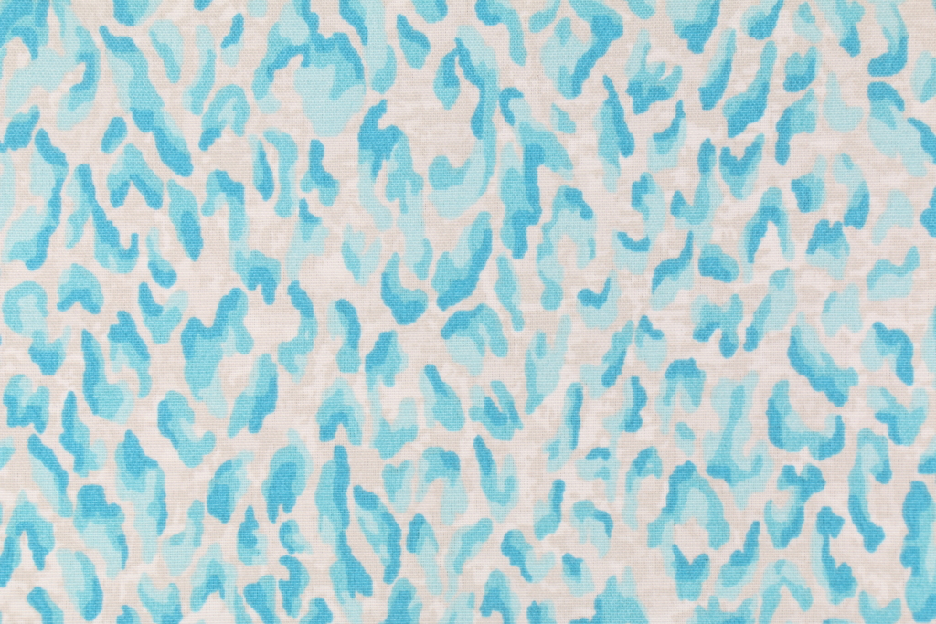 1 Yards Mill Creek Azzora Printed Poly Outdoor Fabric in Turquoise