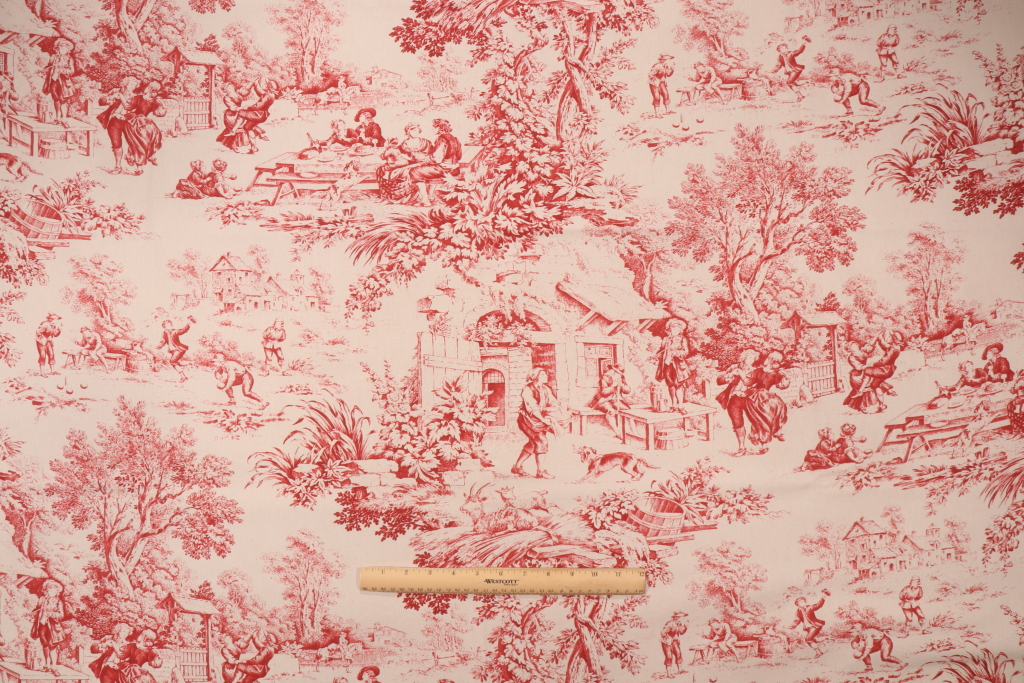 Sample of Festin Cotton Drapery Fabric Bordeaux