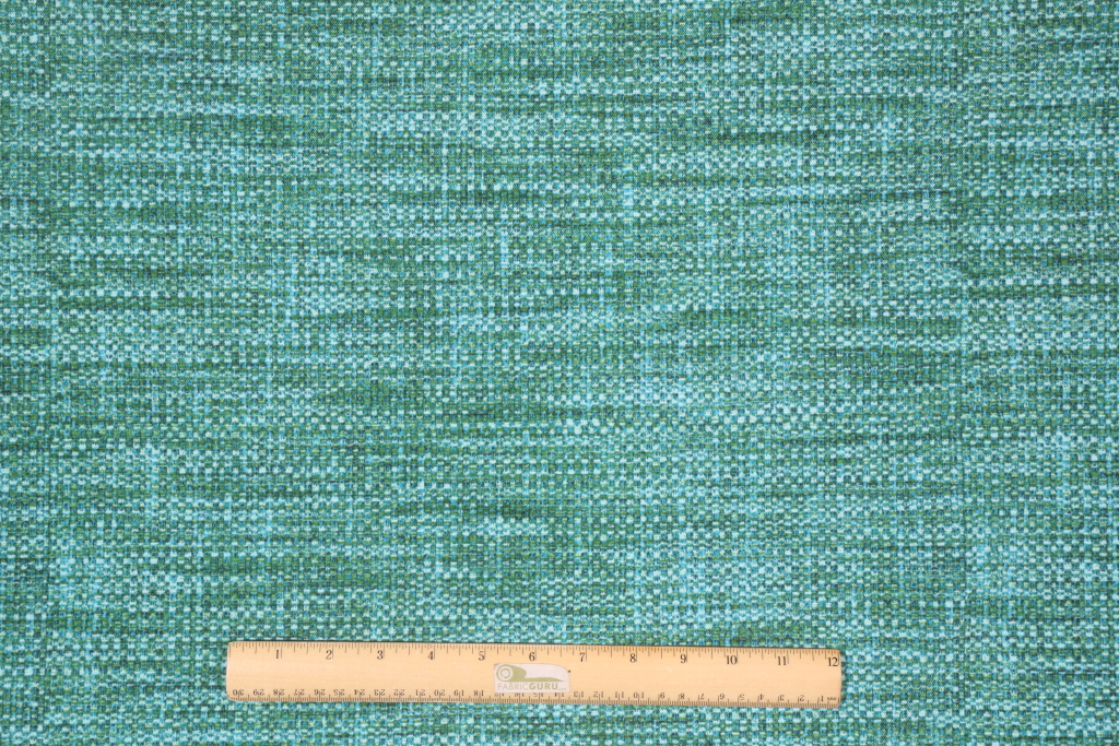 1.13 Yards Richloom Remi Printed Polyester Outdoor Fabric in Lagoon