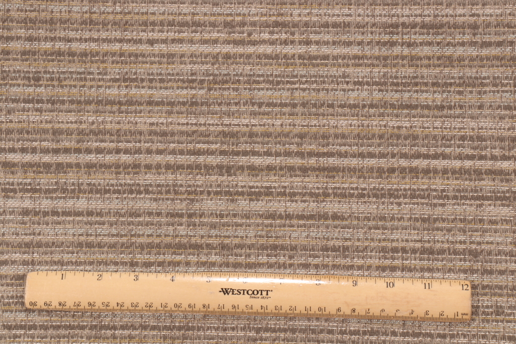 1 Yard Phifertex Stripe Woven Vinyl Mesh & Olefin Outdoor Fabric in Granite