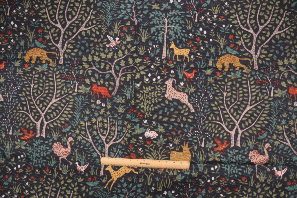 1 Yard Robert Allen Folkland Printed Heavy Cotton Decorator Fabric in