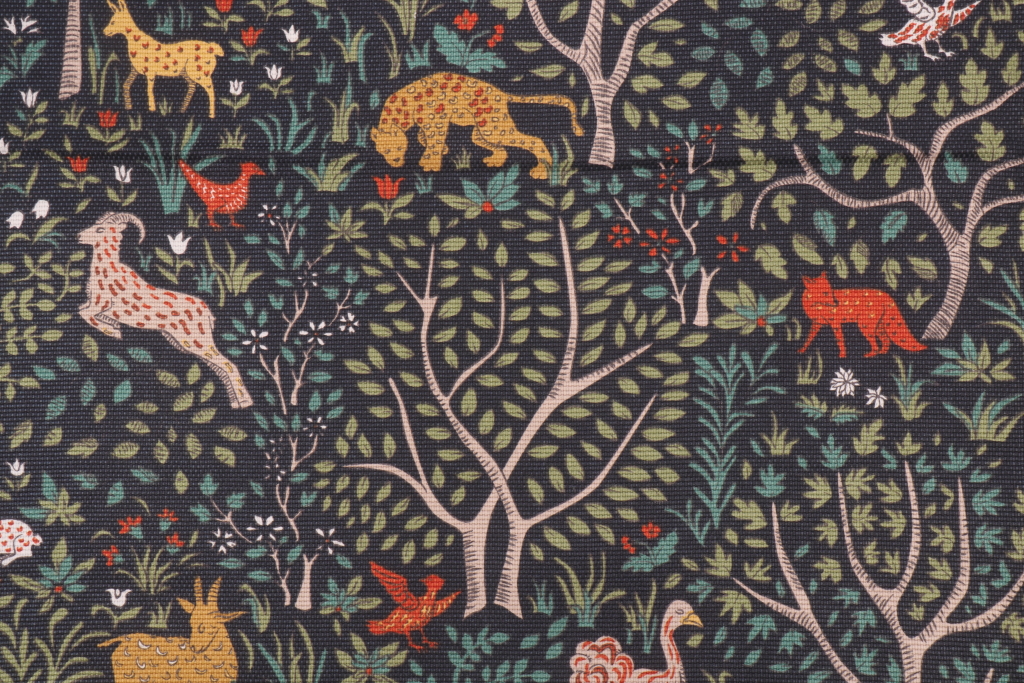 1 Yard Robert Allen Folkland Printed Heavy Cotton Decorator Fabric in