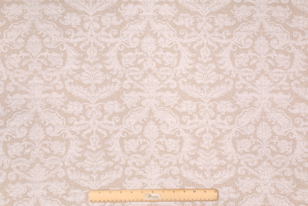 9 Yards Lacefield Savannah Printed Cotton Blend Drapery Fabric in Chalk