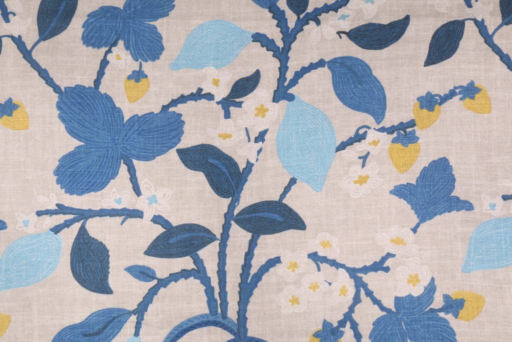 0.63 Yards Robert Allen Madcap Cottage Crewel Summer Printed Linen