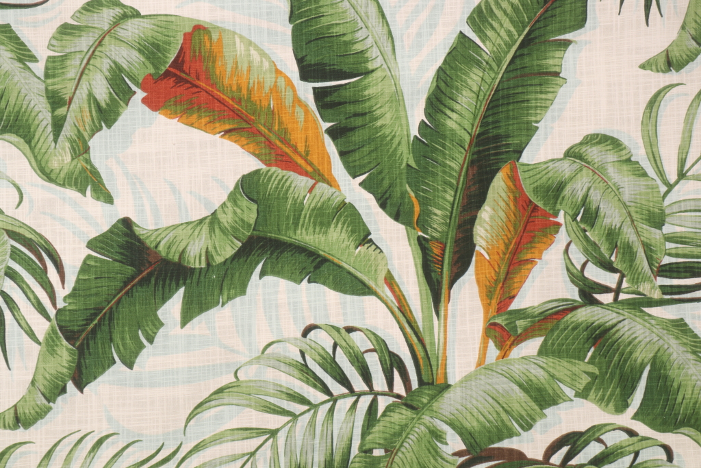 10.5 Yards Tommy Bahama Palmiers Printed Cotton Drapery Fabric in Agate