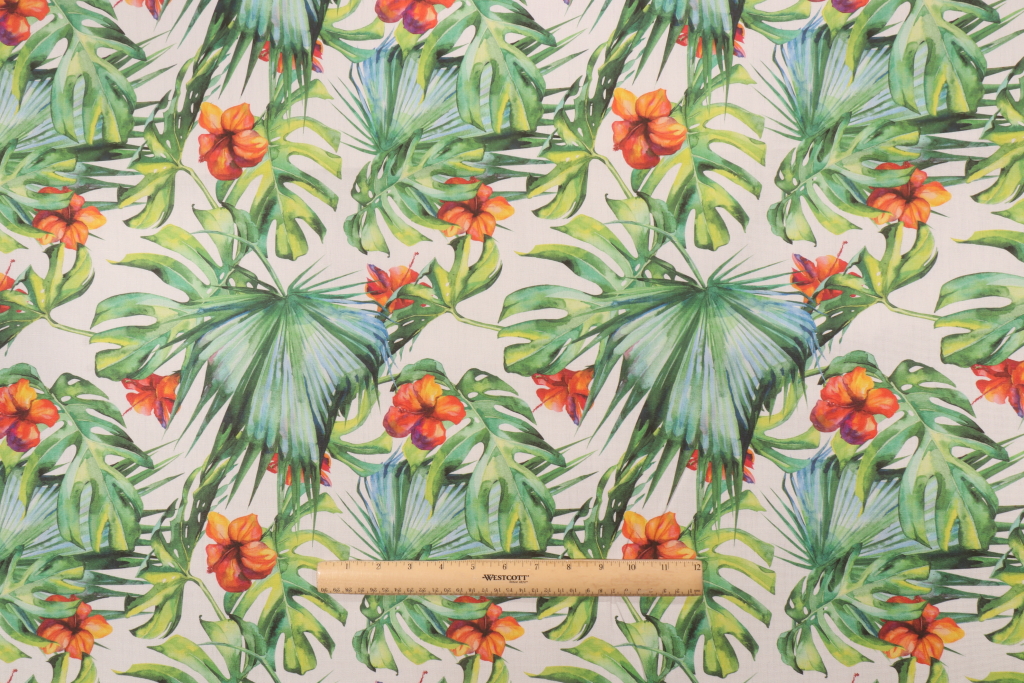 Terrasol Oahu Printed Acrylic Outdoor Fabric in Coconut