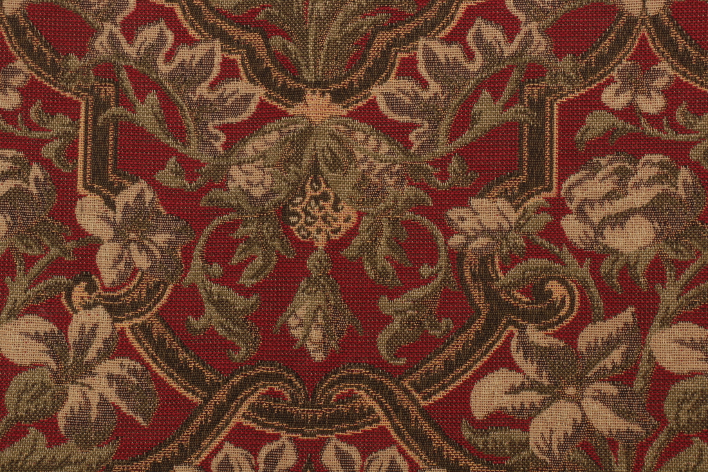 1.25 Yards Robert Allen Thornberry Tapestry Upholstery Fabric in Claret