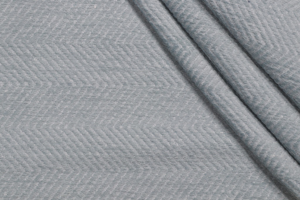 4 Yards Herringbone Woven Chenille Upholstery Fabric in Sky