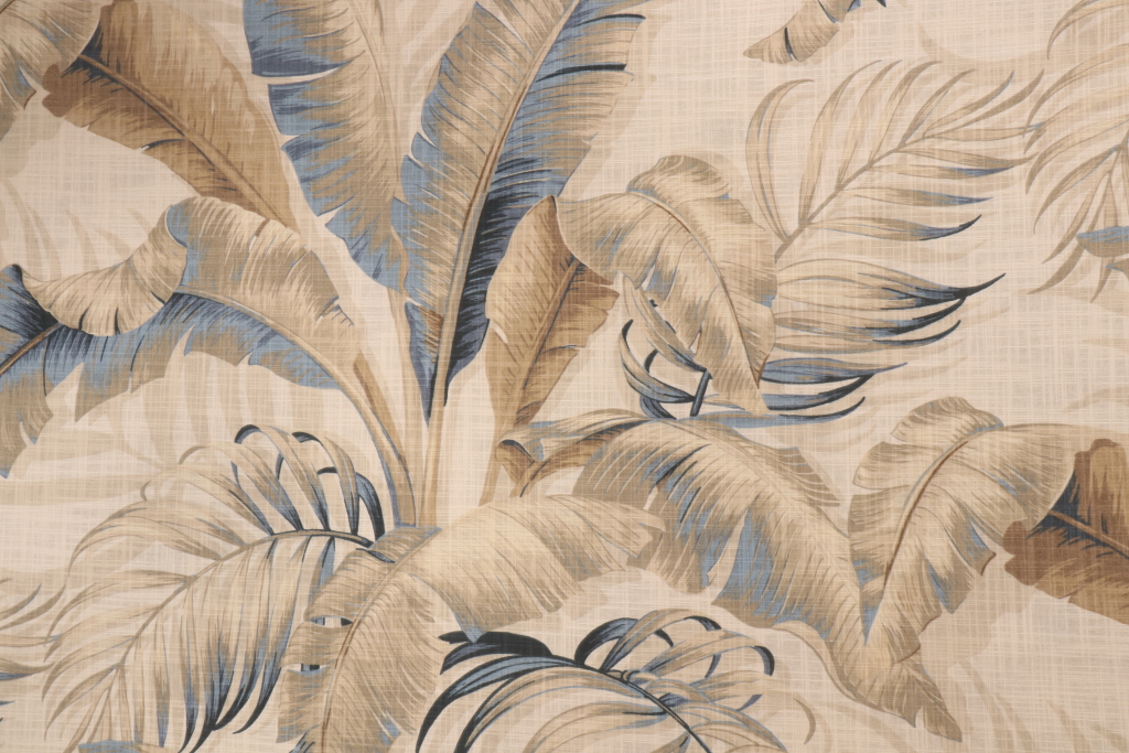 8 Yards Tommy Bahama Palmiers Printed Cotton Drapery Fabric in Riptide