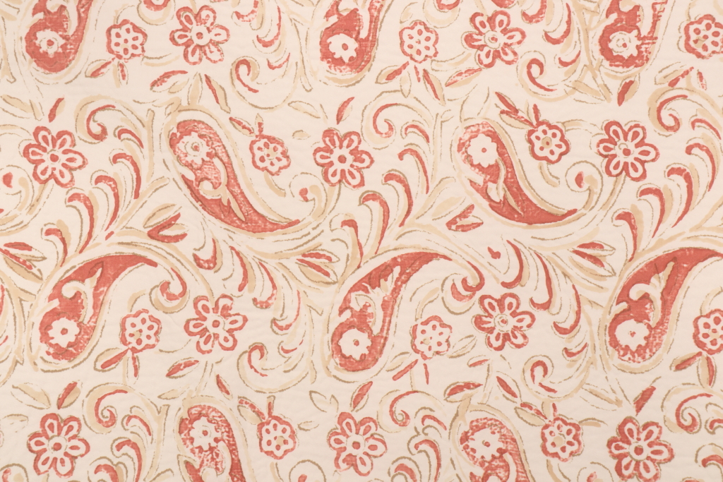 14 yards Richloom Joule Printed Quilted Decorator Fabric in Papaya