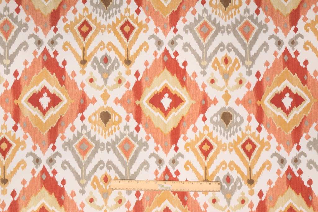Mill Creek Lavezzi Printed Poly Outdoor Fabric in Paprika