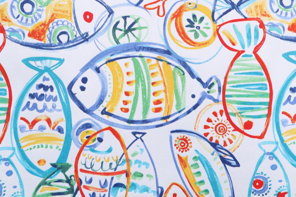 Richloom Cast Printed Polyester Outdoor Fabric in Seaside