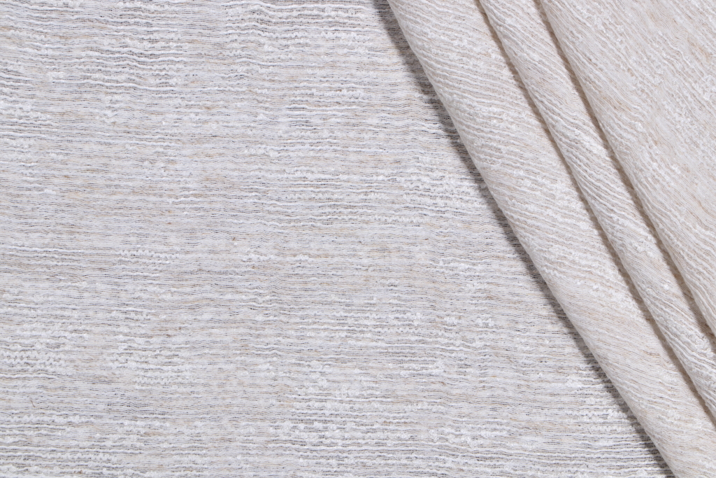 Lino Textiles Kamila Sheer Drapery Fabric in Ivory