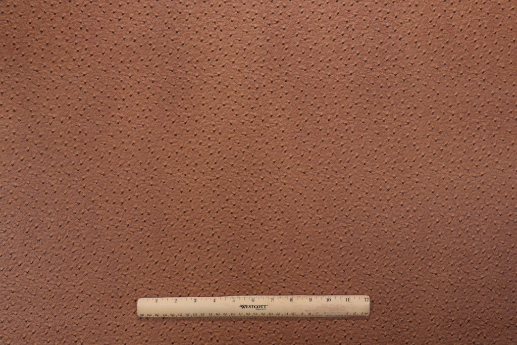 1 Yard Ostrich Vinyl Upholstery Fabric in Brown