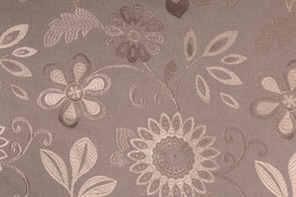Richloom Dashing Embroidered Twill Decorator Fabric in Graphite