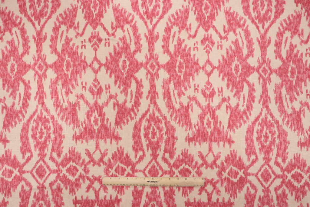 Thibaut Ikat F93335 Printed Drapery Fabric in Pink