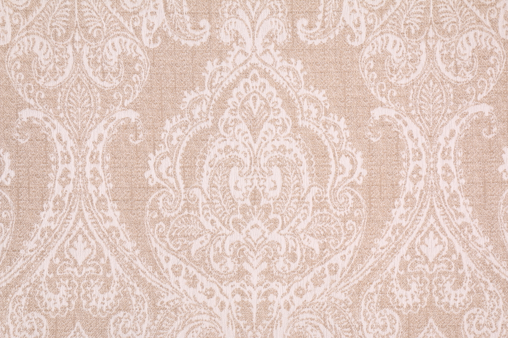 Damask Upholstery Fabric in Natural