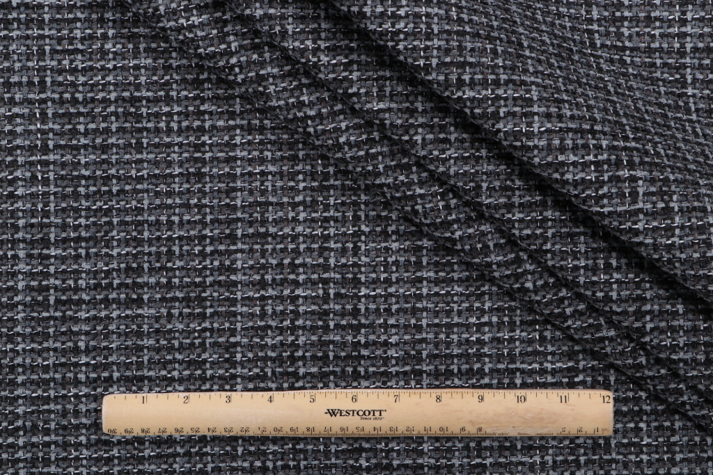 419 Black and Tan Chenille Fabric —