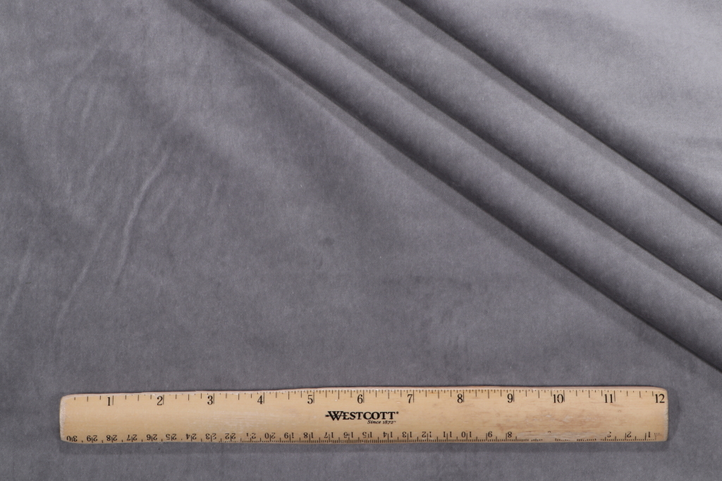 11.75 Yards Durham Velvet Upholstery Fabric in Grey