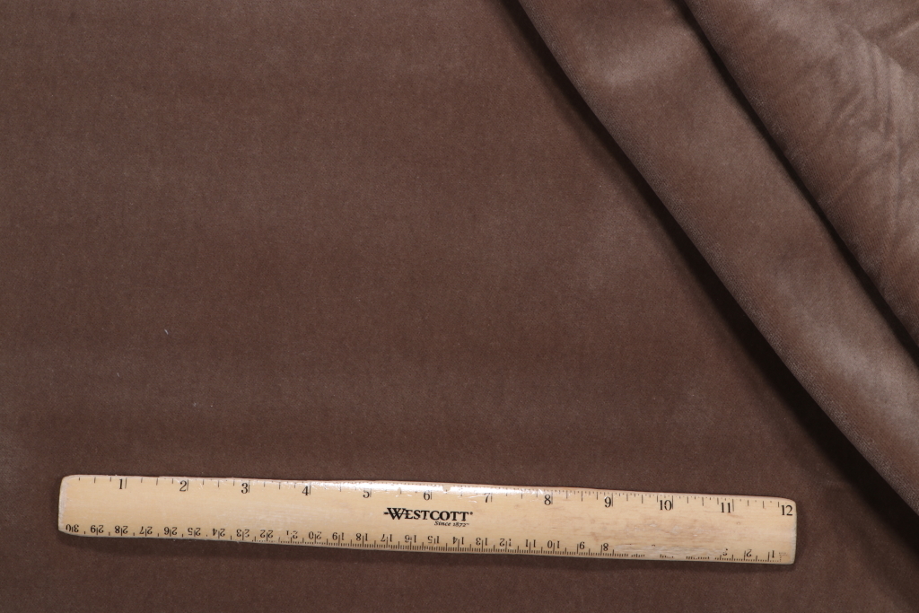 3 Yards Banks Velvet Upholstery Fabric in Toffee