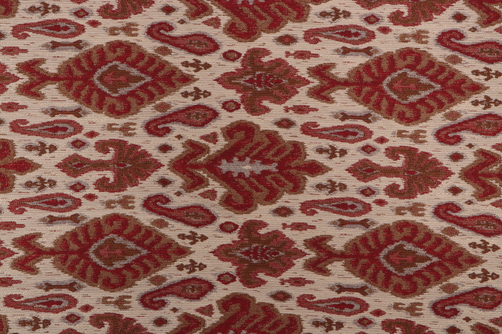 Sherpa Tapestry Upholstery Fabric in Ruby