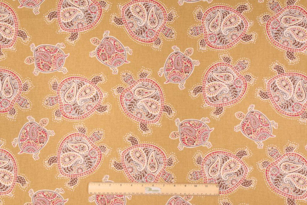 Kaufmann / Tommy Bahama Tranquil Turtles Printed Cotton Drapery Fabric