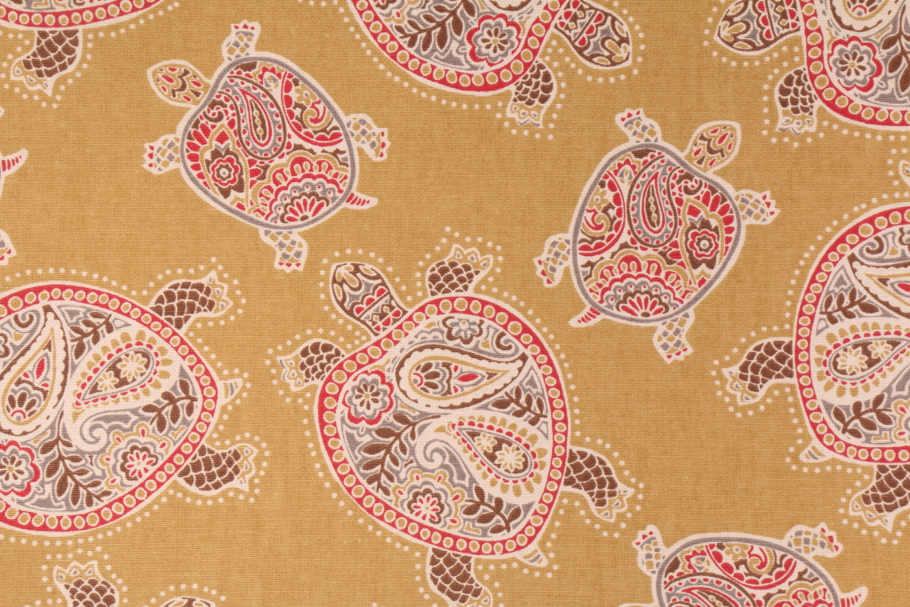 Kaufmann / Tommy Bahama Tranquil Turtles Printed Cotton Drapery Fabric