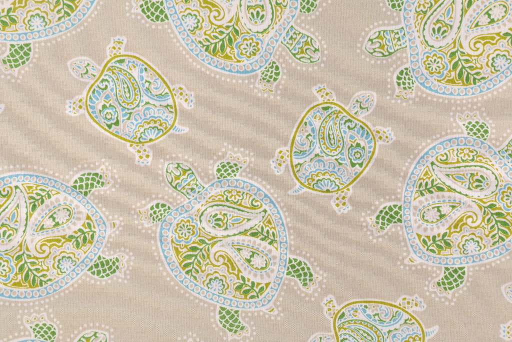 Tommy Bahama Tranquil Turtles Printed Polyester Outdoor Fabric in