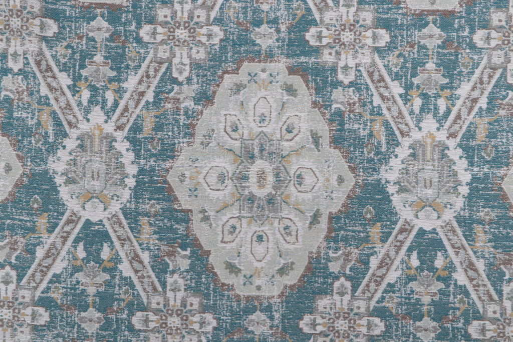 Kaufmann Carpet Heirloom Tapestry Upholstery Fabric in Peacock