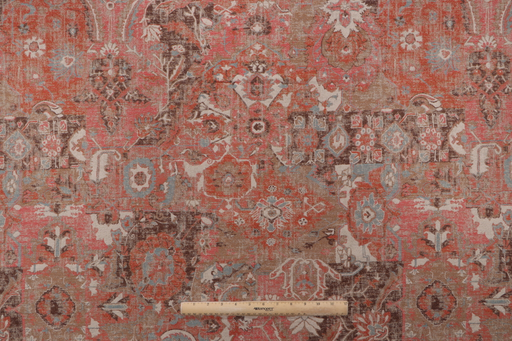 1.63 Yards Amara Tapestry Upholstery Fabric in Spice