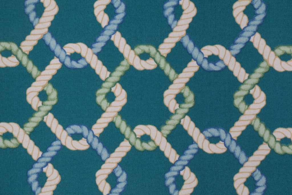 Richloom Cape Cod Printed Polyester Outdoor Fabric in Ocean