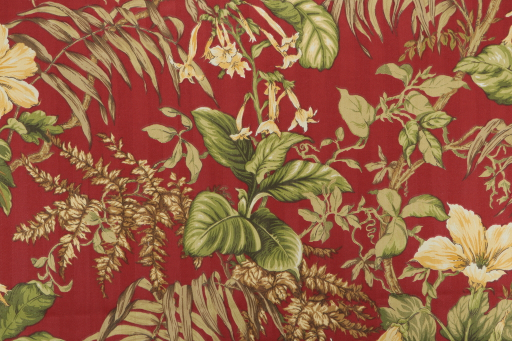Robert Allen Tropical Printed Acrylic Outdoor Fabric in Spice Garden