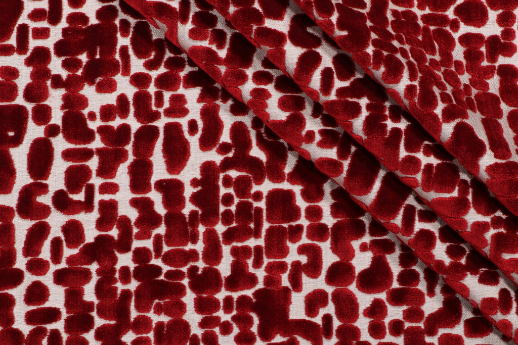 Hamilton Asher Velvet Upholstery Fabric in Fire